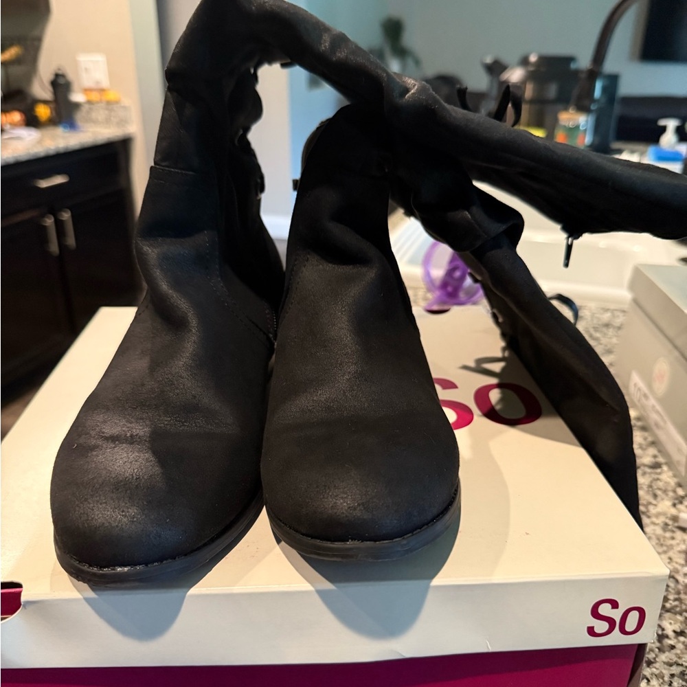 SO Women's Over the Knee Black Boots